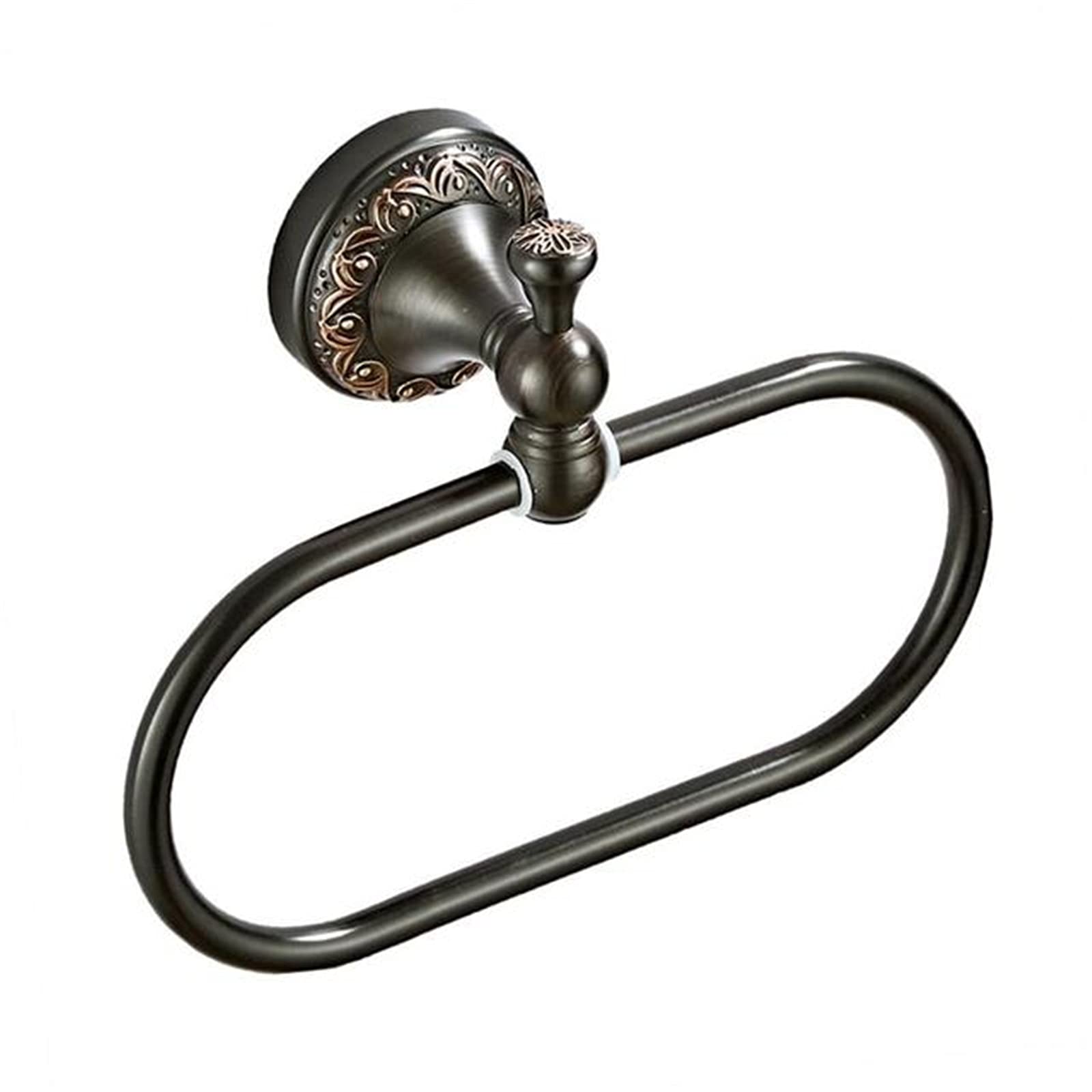 Towel Ring Hand Modern Wall-mounted Towel Rack Classic Bathroom for Bathroom & Kitchen(Noir)