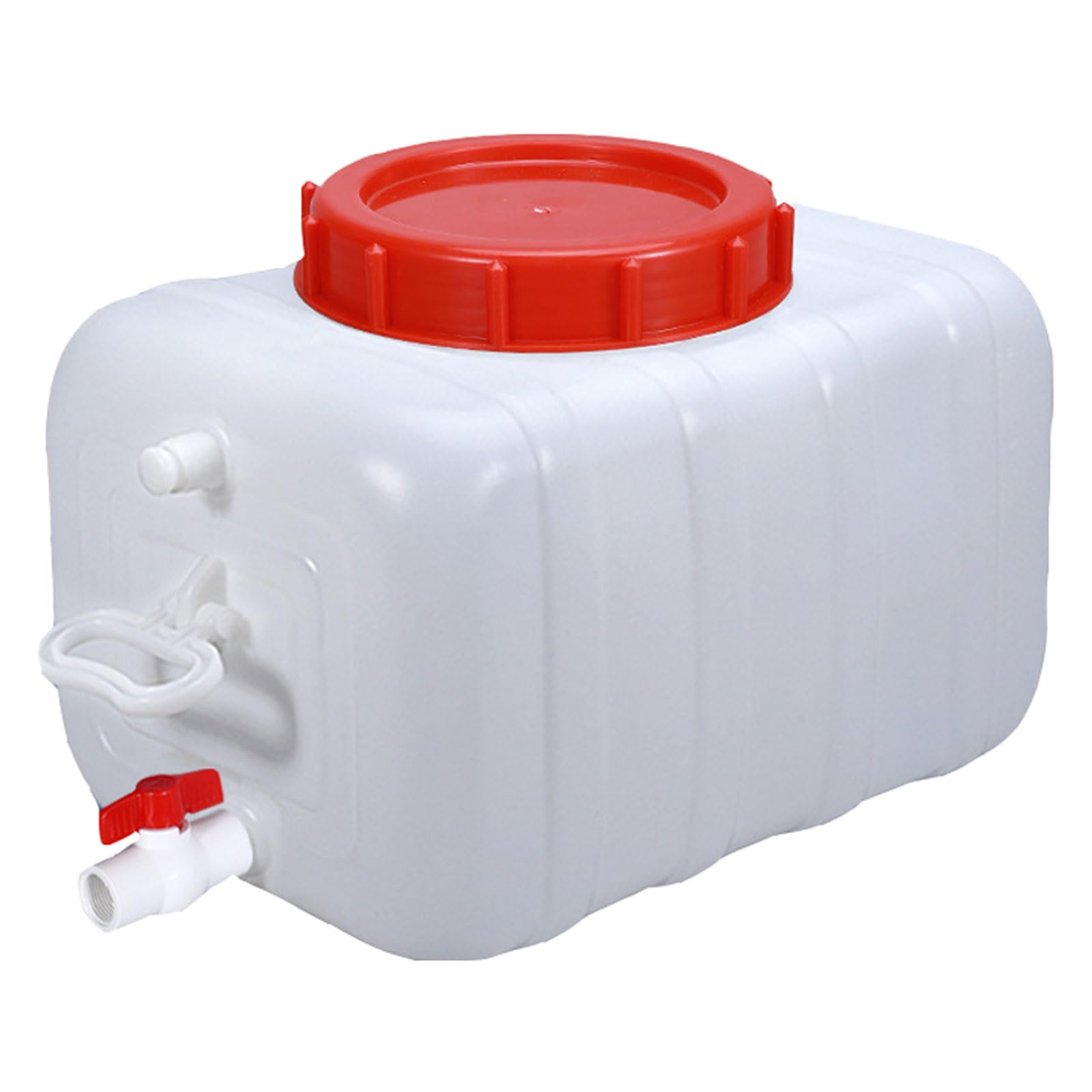 25-200L Bidón de Agua con Grifos, Tanques para Agua Plástico Alimentario Portátil para Automóvil Caravanas Camping Caravana Cocina Jardín(Size:25L,Color:Blanco)