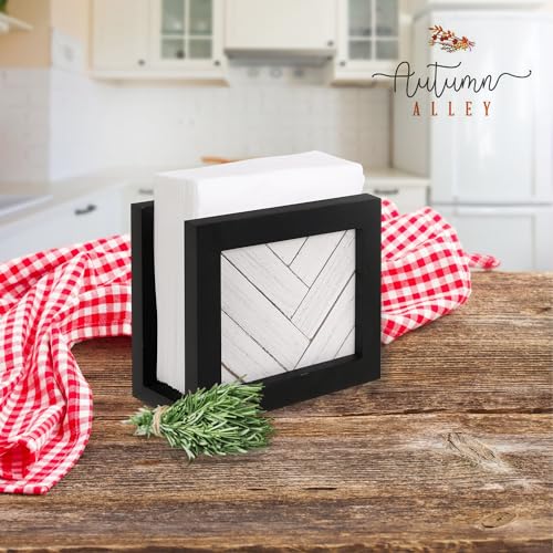 Autumn-Alley-Modern-Farmhouse-Napkin-Holder-for-Table-Cute-Black-and-White-Napkin-Holder-in-Rustic-Shiplap-Pattern-Upright-Napkin-Holders-for-Farmhouse-Kitchen-Decor Autumn Alley Modern Farmhouse Napkin Holder for Table Cute Black and White Napkin Holder in Rustic Shiplap Pattern Upright Napkin Holders for Farmhouse Kitchen Decor