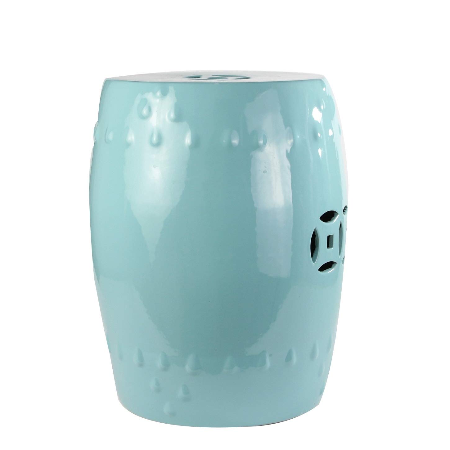 Fine Asianliving Tabouret Céramique Paon Chinois Bleu D33xH45cm Tabouret Chinois de Jardin Table d'appoint en céramique Chinois Porcelaine Tabouret Oriental