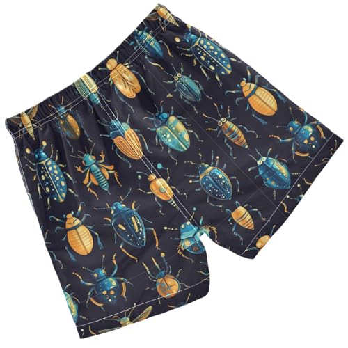 Pigsaly Boys Swim Trunks Dark Green Beetles Boys Board Shorts Swimsuit Swimwear Summer Bathing Suit 4T2