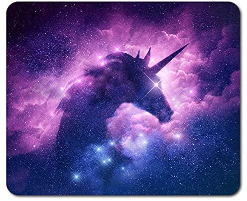 LBS4ALL Unicorn Space Stars Purple Pink Mouse Mat Pad - Art Magical Gift Computer #14344