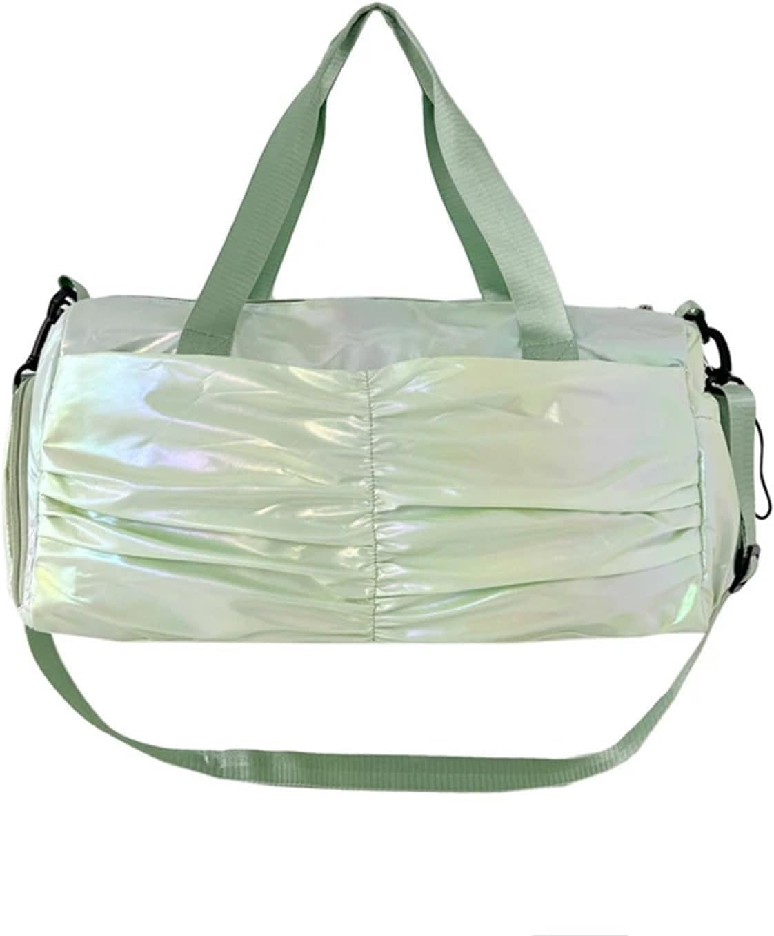 Oxford Fabric Travel Duffle Bag with Zipper Closure | Large Capacity Luggage Bag with Adjustable Shoulder Strap (Green)-image-13