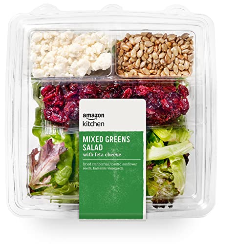 Amazon Kitchen, Mixed Greens Salad With Feta Cheese, 6.3 Oz