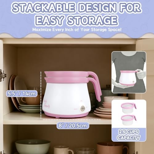 Party Desserts Candy and Chocolate Melting Pot with 2 Pots, Mini Electric Fondue Pot, Melts Candy Chocolate in a Couple of Minutes, Ideal for Cake Pops Cookies Cakes, 2.5 Cups, Pink — view 4