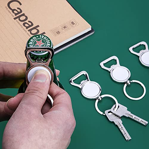 image for Deloky 10PCS Sublimation Blank Keychain-DIY Heat Transfer Metal Bottle