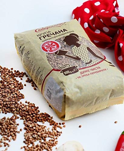 3.5 LB Skvira Buckwheat Groats Roasted Kasha GMO Free 800 gr / 28.22 OZ Grechka (2 Pack)