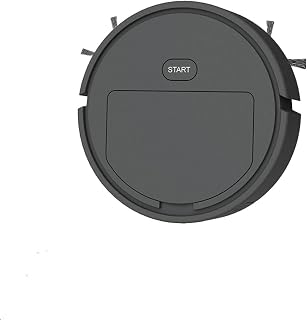 Compacto para mini robot aspirador, barredora automática redonda con cepillos laterales dobles para esquinas estrechas, electrodoméstico inteligente que ahorra espacio para pelo de mascotas