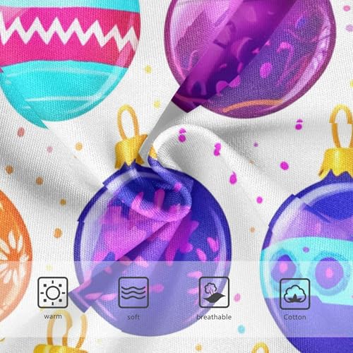 Colorful Christmas Baubles Decorative Panties Little Girl Girls Underwear Toddlers Cotton Cartoon Undies Kids Briefs 2t3