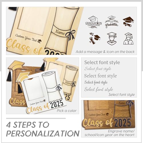 Custom Graduation Money Holder 2025, Engraving Name/Text Cash Card Box, Personalized 2025 Graduation Gifts for 2025 Senior College University Graduates (Custom Graduation Money Holder)2