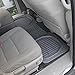 Motor Trend Premium FlexTough Deep Dish Rear Rubber Floor Mat Liners, Heavy Duty All-Weather Universal Fit Trim-to-Fit Floor Mats for Cars Sedans Trucks SUVs, Durable & Easy to Clean Car Mats - Grey