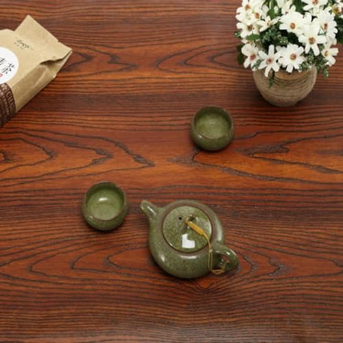 Image of SUNBIRD Wooden Wall Paper Granite Solid Kitchen Countertop Cabinet Furniture Refurbishment Thick Removable Wallpaper Peel and Stick Vinyl Roll (1 Feet x 4 Feet, Brown Wood)