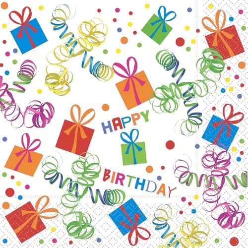 Servilletas de fiesta de cumpleaños papel absorbente 3 capas motivos alegres