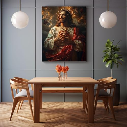 Jésus Christ image chrétienne pour remplacer les vieux cadres sombres - 4