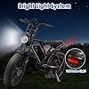 Kalorace Electric Bike for Adults, Peak 1000W Brushless Motor, 31MPH, Max 35-50 Miles Range E-Bike, 20" Fat Tire E-Bike, 48V- 17.5Ah Removable Battery for Mountains, Snow, Sand, Road Electric Bicycle #2