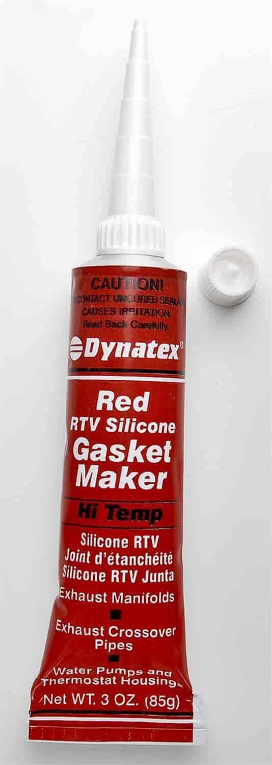 JEGS Red RTV | Temperature Resistant Up To 650 Degrees Fahrenheit | Made In USA | 3 oz Tube