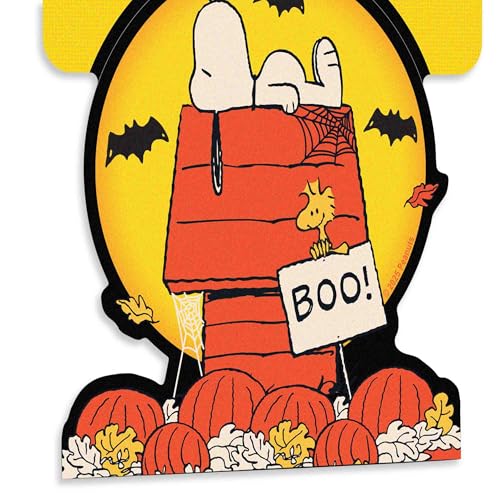 Image of Peanuts Snoopy Haunted House Adhesive Vinyl Decal - Spooky Snoopy Sticker for Halloween Decor