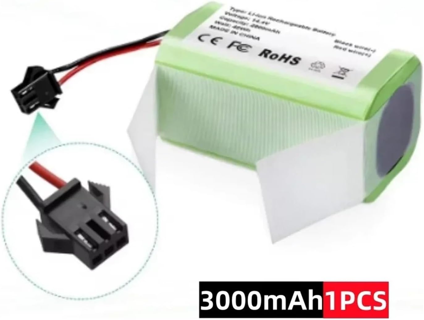 14.4V Vacuum Cleaning Robot Battery，Compatible For Conga，3500 950 990 1090 1790，Compatible For Deebot，N79S N79 DN622, Robot Vacuum Li-Ion Battery(5200mAh)