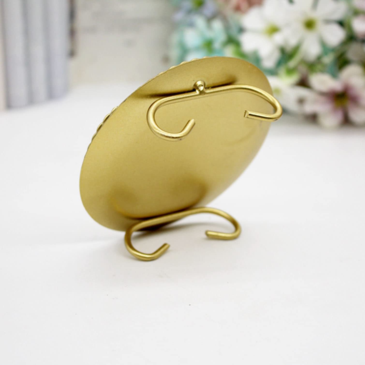 Kerzenständer, 2 4 6 Stück Kerzenteller Adventskranz, Gold D 10cm Eisenkerzenhalter Kerzenbecher Esstischdekoration Taufkerzen Hochzeitskerzen-6 Stück