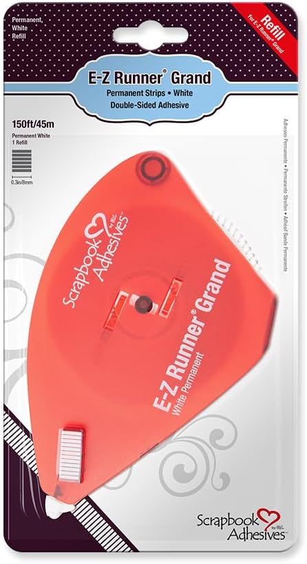E-Z Runner Grand Permanent Strips Refill Red, 01251-4