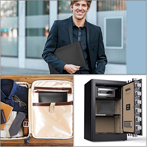 Abc Life Fireproof Document Bags,15”X 11” Large Waterproof And Fireproof Folder Money Bag, Fireproof Safe Storage Pouch With Zipper For A4 Letter/Legal Size File Holder,Cash,Tablet,Passport,Valuables #TOP6