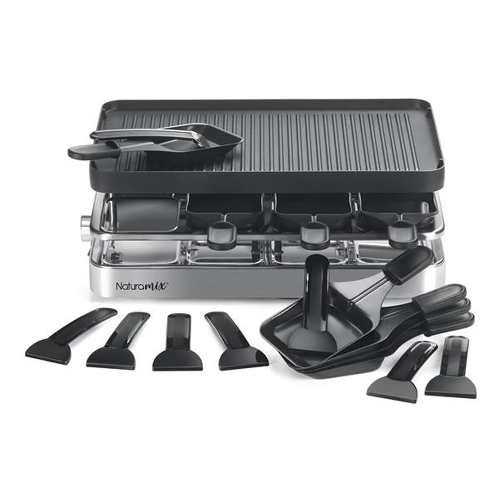 Appareil À Raclette 8 Personnes 1200w + Grill + Crêpe - RAC.INDUS-8