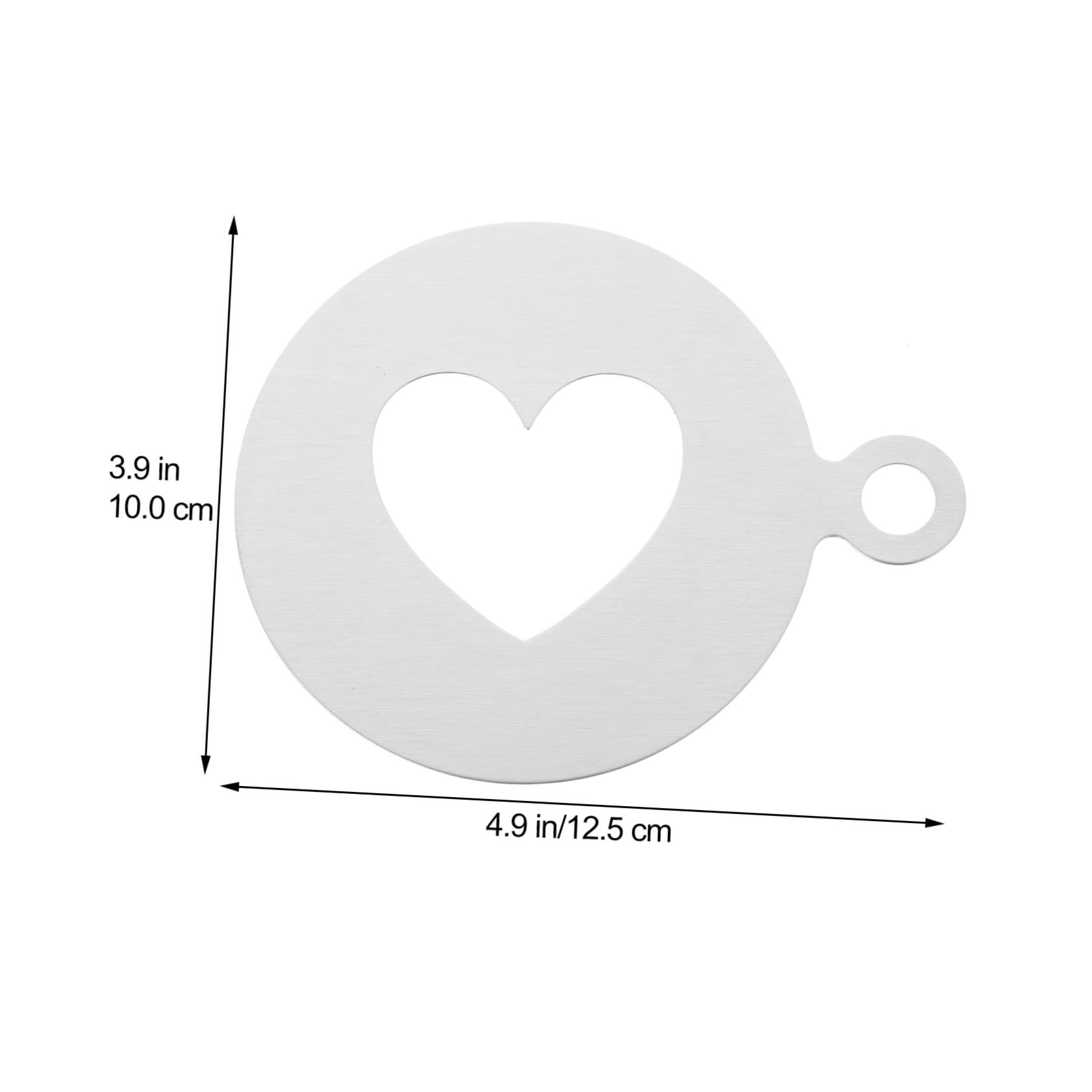 VICASKY Coffee Decorating Stencils Stainless Steel Heart Pattern Templates for Latte Art Mousse Cakes Cupcakes Easy to Clean for Home Cafes