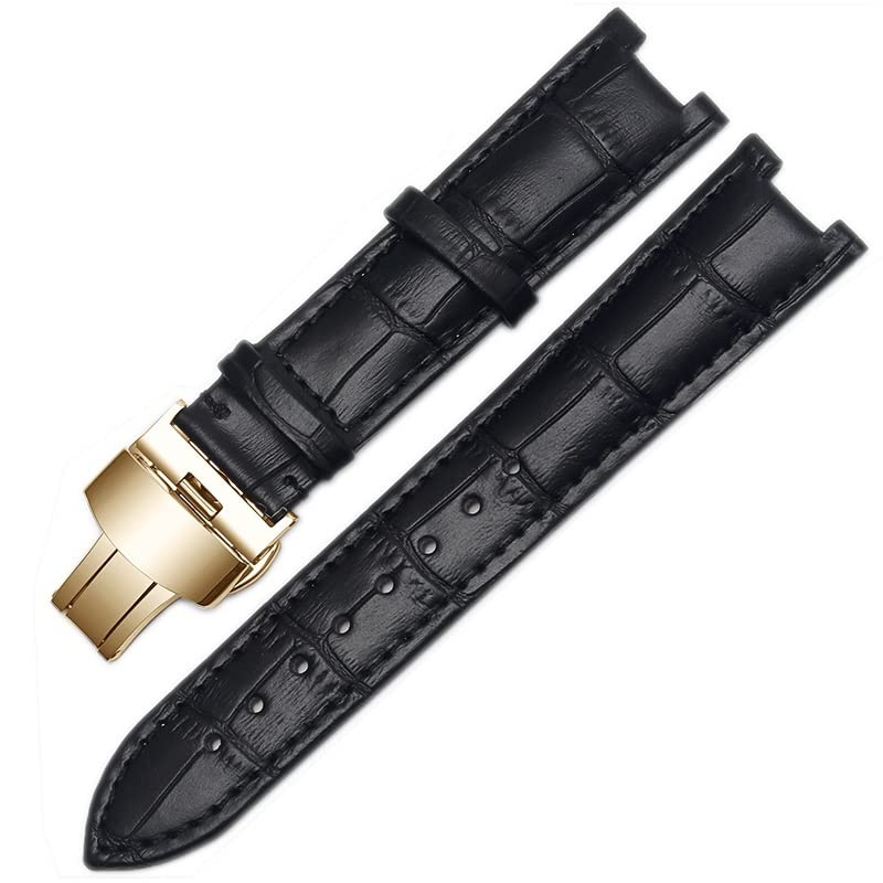 Bracelet de montre en cuir véritable pour remplacer un bracelet usé avec boucle