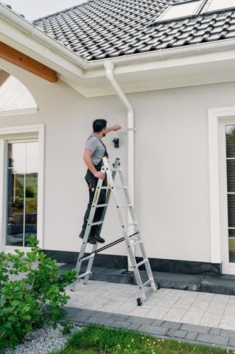 Escalera de aluminio DRABEST de 2 elementos con 2x7 peldaños duraderos 5