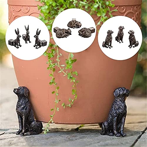Pés de vaso para plantas Risers para vasos de flores, Animal Pés para vasos de plantas Suporte para