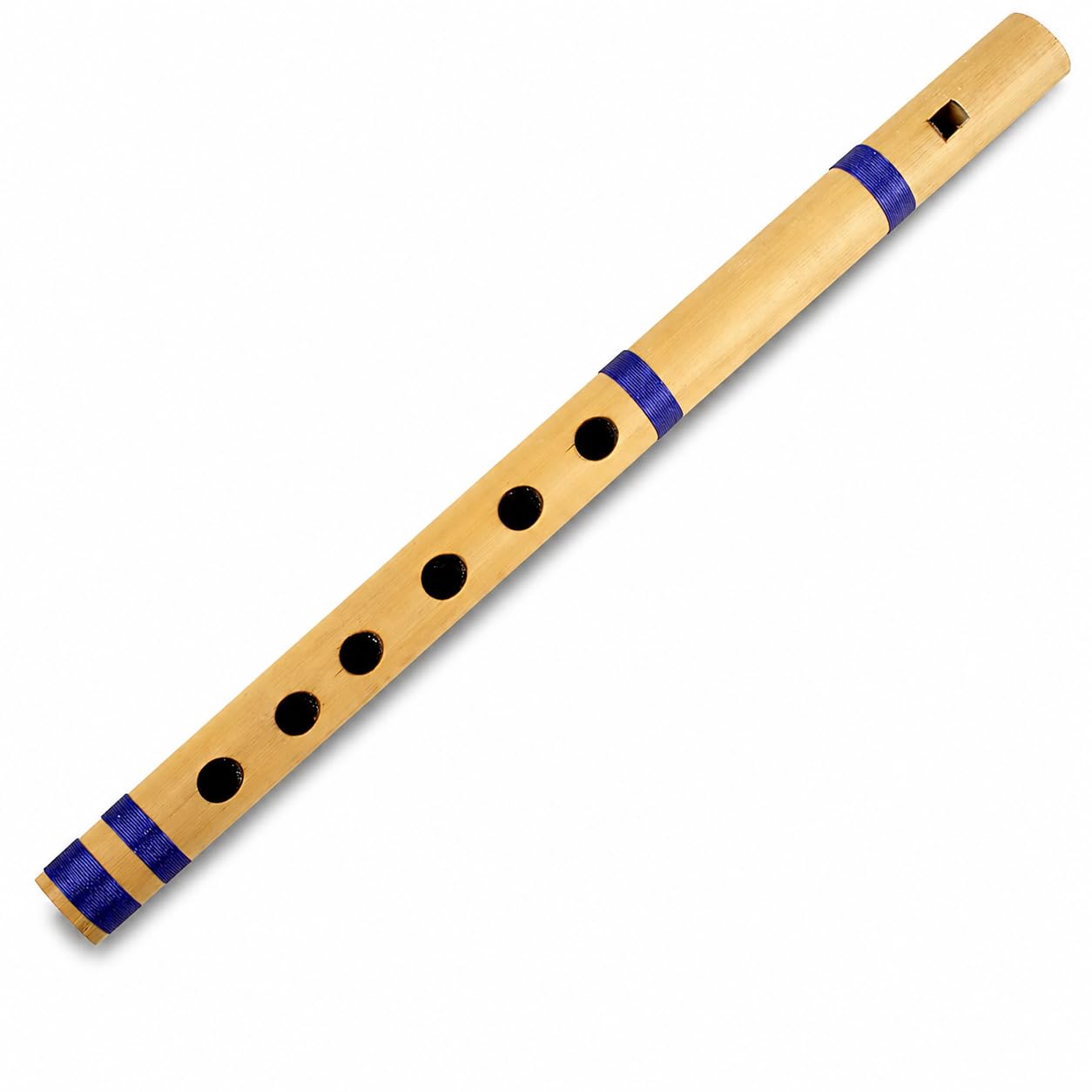 Photo 1 of 11 Inch Authentic Indian Wooden Bamboo Flute in 'D' Key Fipple Woodwind Musical Instrument Recorder Traditional Bansuri Handcrafted Novelty Decoratives & Collectibles