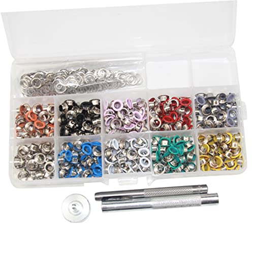 Kit œillets multicolores de 400 pièces avec outils pour vêtements