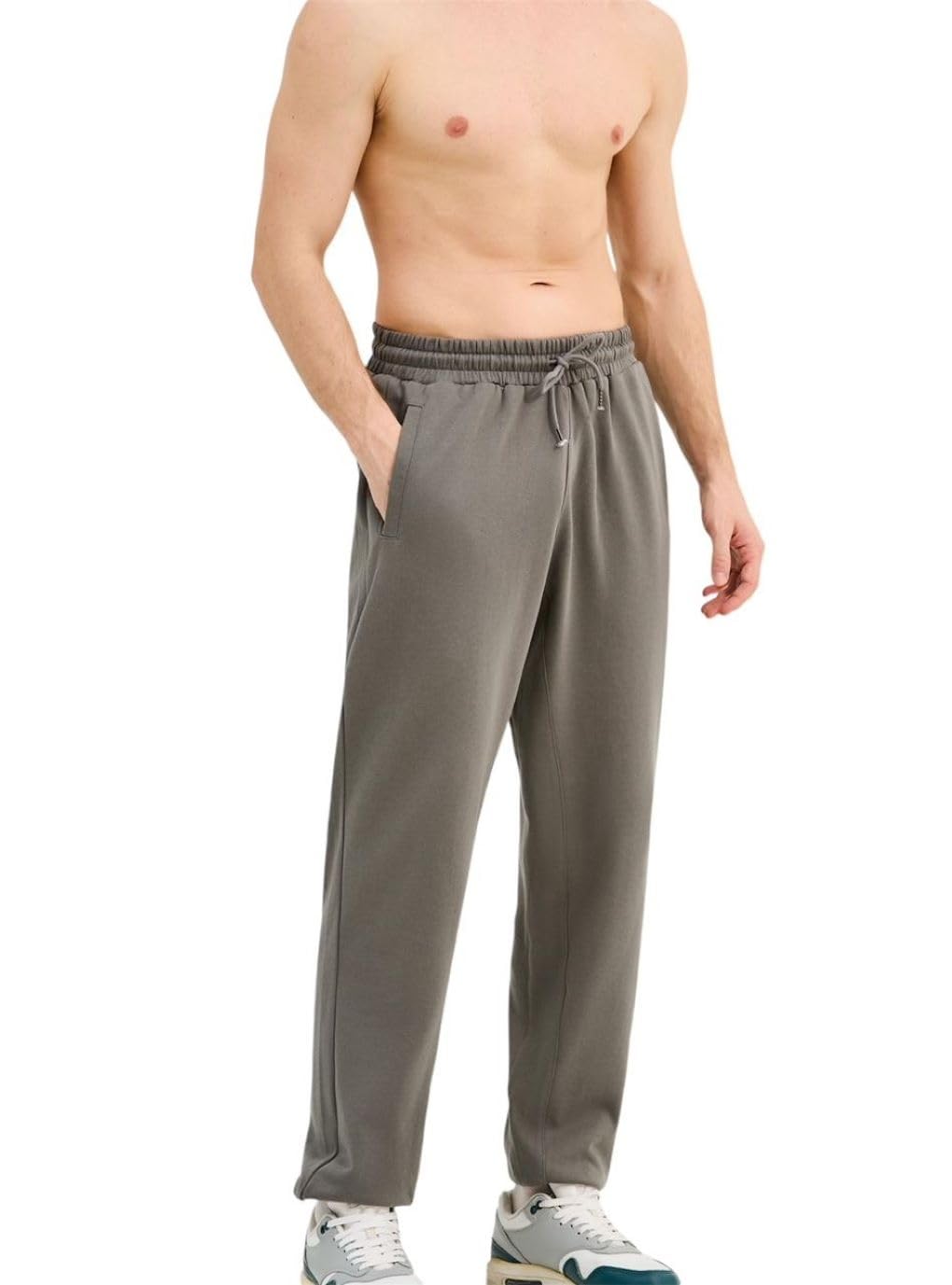 VarietyAthletics Mens French Terry Cotton Workout Athletic Everyday Sweatpants Joggers Pants (US, Alpha, Medium, Regular, Regular, Grey)