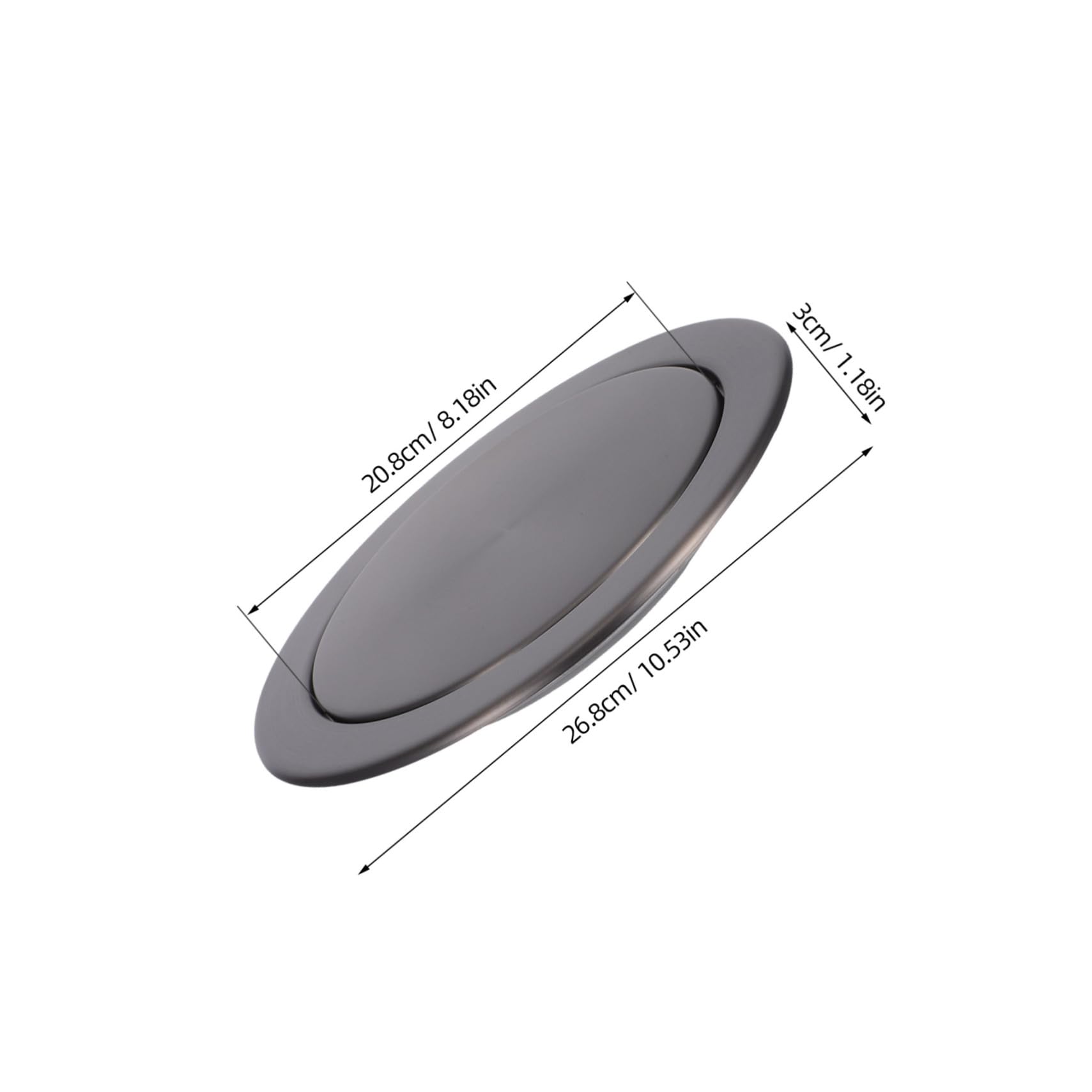 Cabilock Round Trash Can Lid: Waste Chute Lid Recessed Counter Top Cover Countertop Stainless Steel Balance Flap Cover Swing Trash Can Accessories