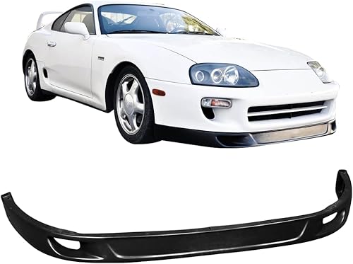 Miniatura 2 de IKON MOTORSPORTS, 1994 1995 1996 1997 - Alerón delantero negro para parachoques delantero compatible con Toyota Supra 1993-1998, estilo V2