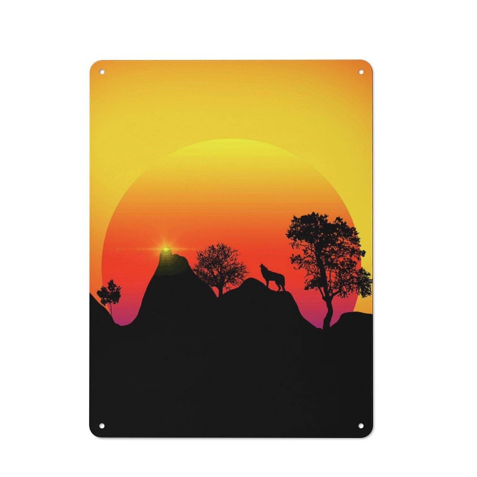 Metal Sign 40x30cm with Moonlight for Workshop Wall, Rustic Decor, Wall Decoration for Workshops And Hobby Rooms
