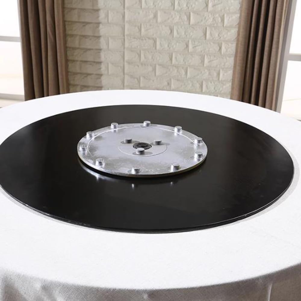 Plato Giratorio De Vidrio Lazy Susan Para Mesa De Comedor, Bandeja Giratoria Redonda Negra 60 70 80 90 100cm, Bandeja De Servicio De Mesa Giratoria De Vidrio Grande, Fácil De Limpiar(70cm(2