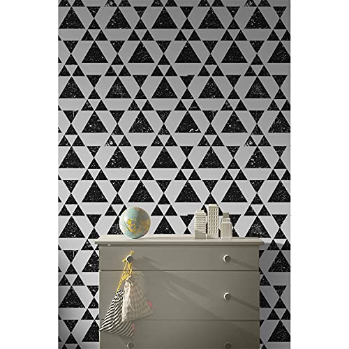 Papier peint 250x250cm triangle grunge latex muralo chambre - 2