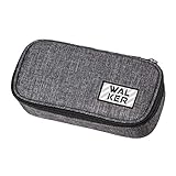 Hauptfach mit variablem Doppelflügel mit 20 Stiftschlaufen, Reißverschlussfach und 2 Steckfächern