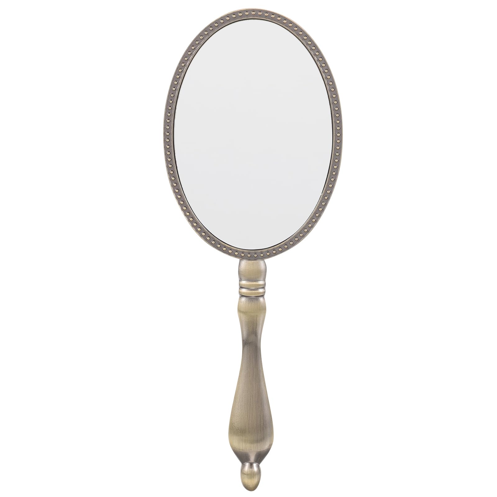 Miroir de maquillage vintage haut de gamme avec cadre en métal sculpté