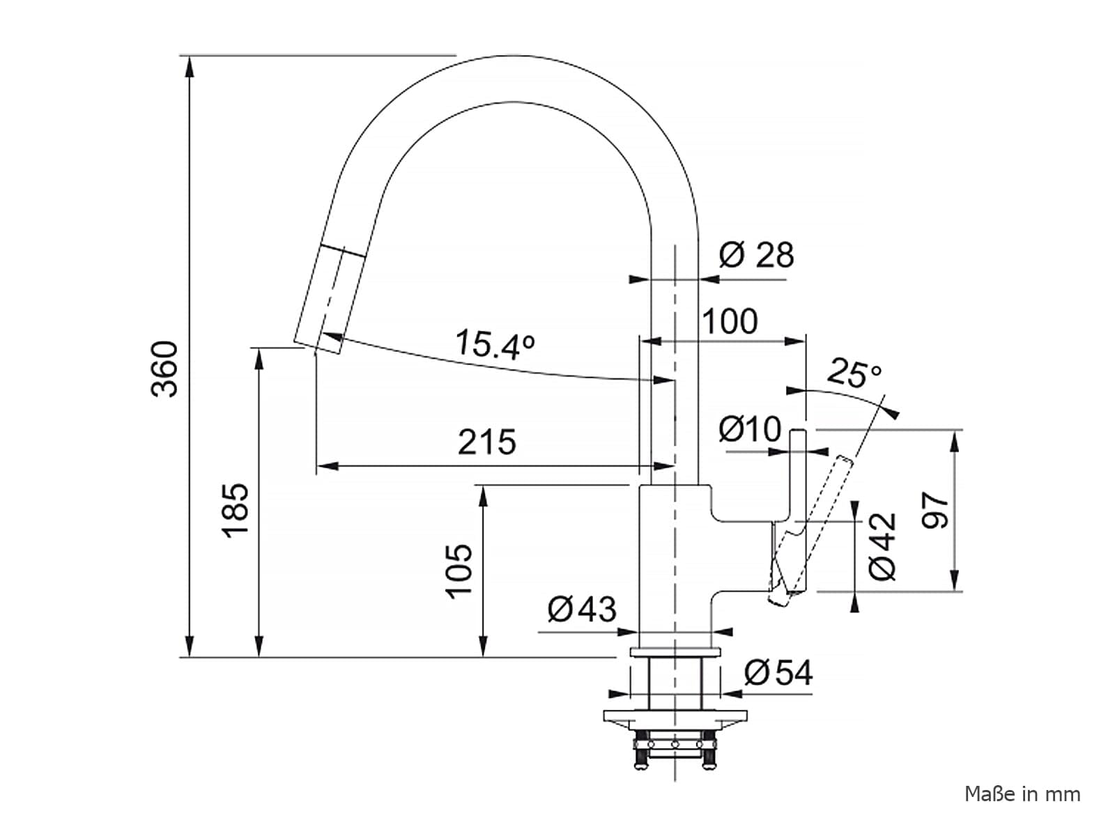 FRANKE Faucet Rubinetto per lavello da Cucina, Bianco Polare, S