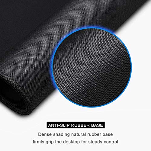 Auhoahsil Mouse Pad, Round Marble Theme Anti-Slip Rubber Mousepad With Durable Stitched Edges For Gaming Office Laptop Computer Men Women Kids, Cute Custom Design, 8.7 X 8.7 In, Pretty Black Marble #TOP4