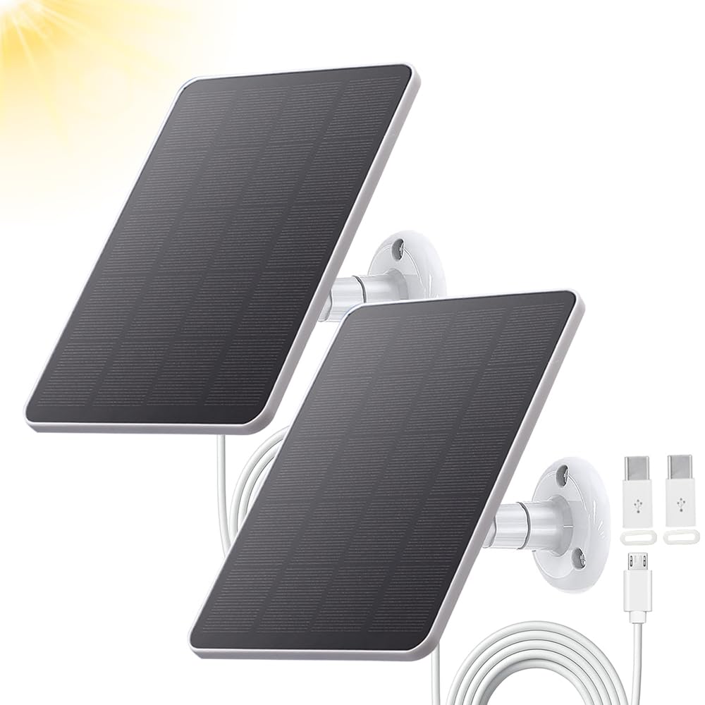 Solar Panel Compatible With Wyze Battery Cam Pro Pack Solar