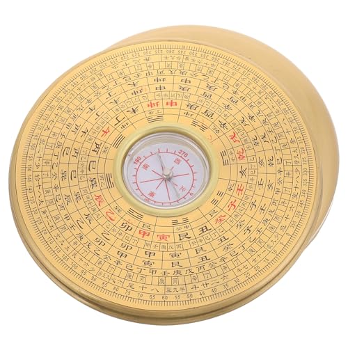 Brújula portátil vintage Feng Shui cobre 9.5 cm miniatura 1