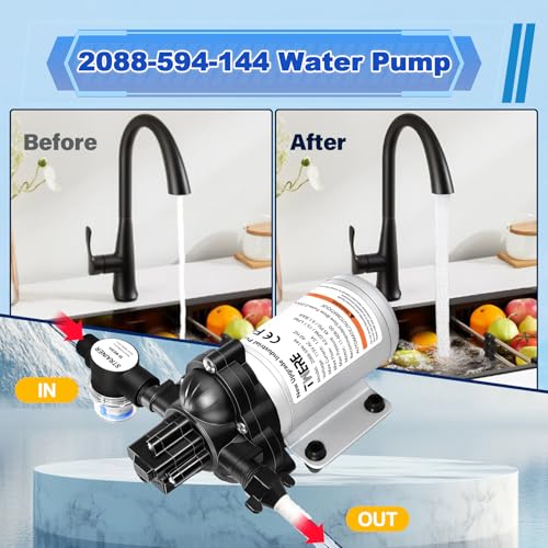 Image of 2088-594-144 Industrial Automatic Diaphragm Water Pump,115V 45PSI 4.0GPM Industrial Pump,Portable Electric Utility Industrial Pump for High-Flow Transfer,Agriculture Spraying