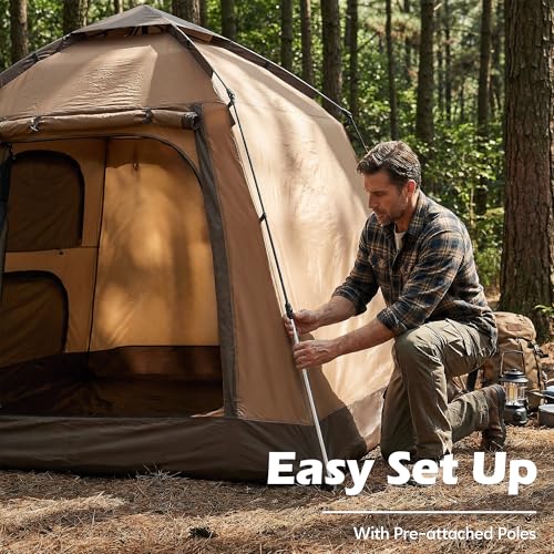 Carpa automática hexagonal para camping 4 personas miniatura 5