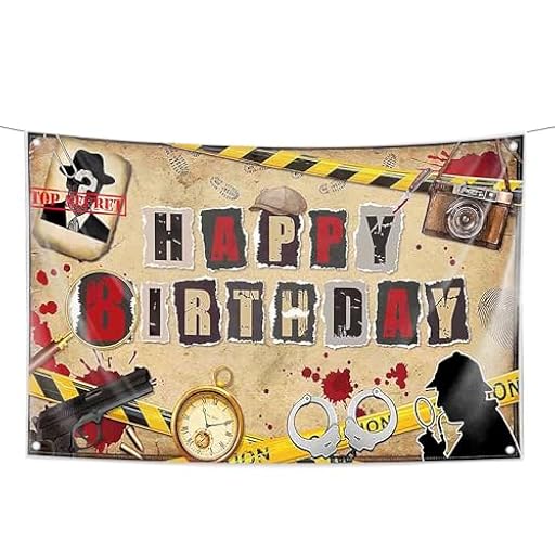 banner para fiesta de detective decoracion para cumpleanos con tema misterioso agente secreto fondos y accesorios de celebracion | Ya disponible en tu tienda friki favorita! En mundofriki.es!