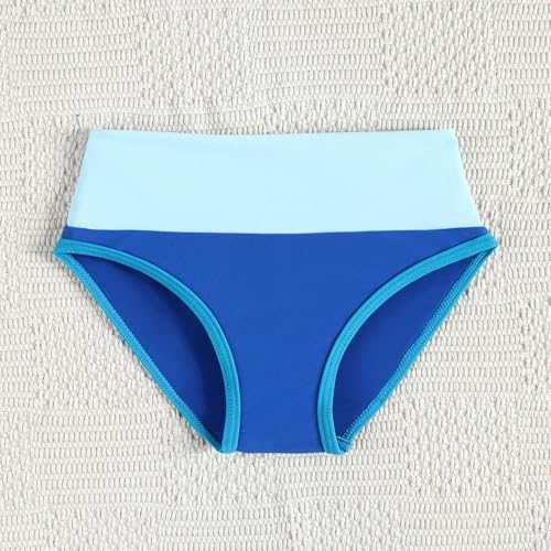 Image of Little Girl Swimsuit Casual Swimwear Kids Two Piece Color Block Bathing Suits Beach Bikini Set 3-12Years