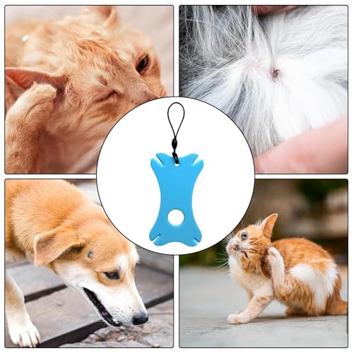 Ferramenta de Remoção de Carrapatos - Cartão Limpeza Pulgas para Animais - Cartão de Remoção Suave c