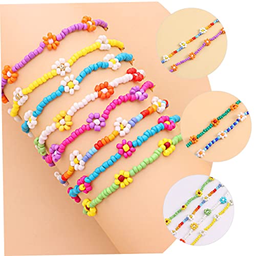 Pulseras de cuentas coloridas UKCOCO con 16 piezas resistentes para playa 3